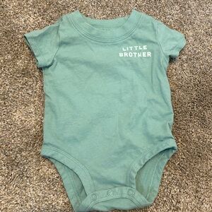 Carter's Green Bodysuit Soft Cotton Snap Closure
